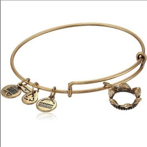 Crown Queen Gold Charm Bangle Bracelet